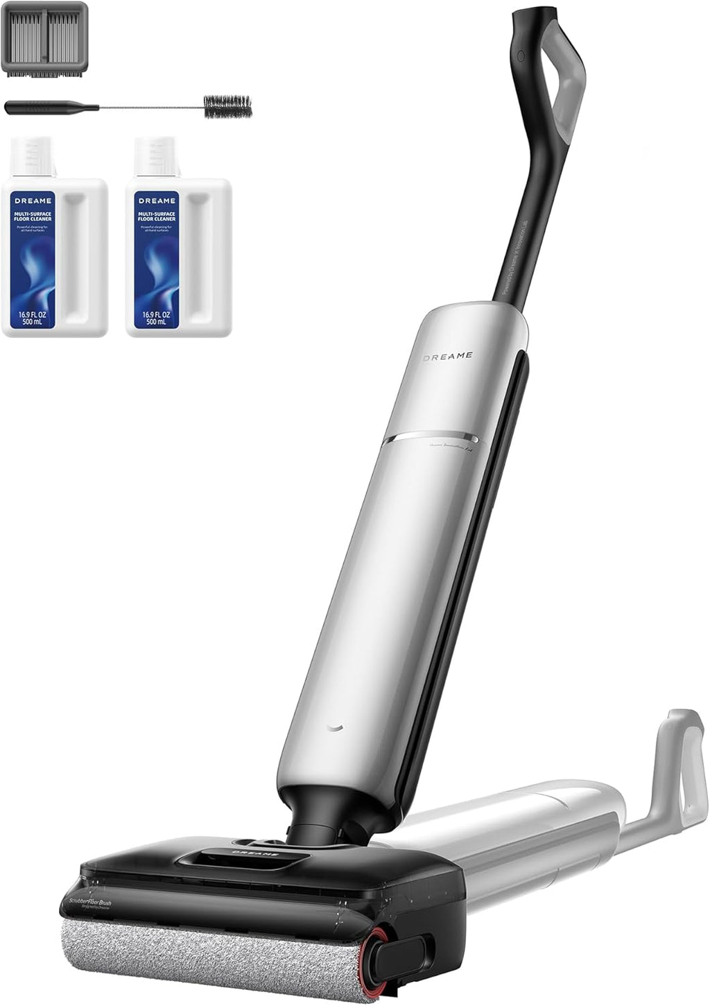 Aero Pro Wet Dry Vacuum Mop, Ultra-Slim with Hot Self-Cleaning/Self-Drying, 0 Hair Tangle Great for Pet Owner, Powerful Wet Dry Vacuum with 60min Runtime, Pick-up & Mop at The Same Time