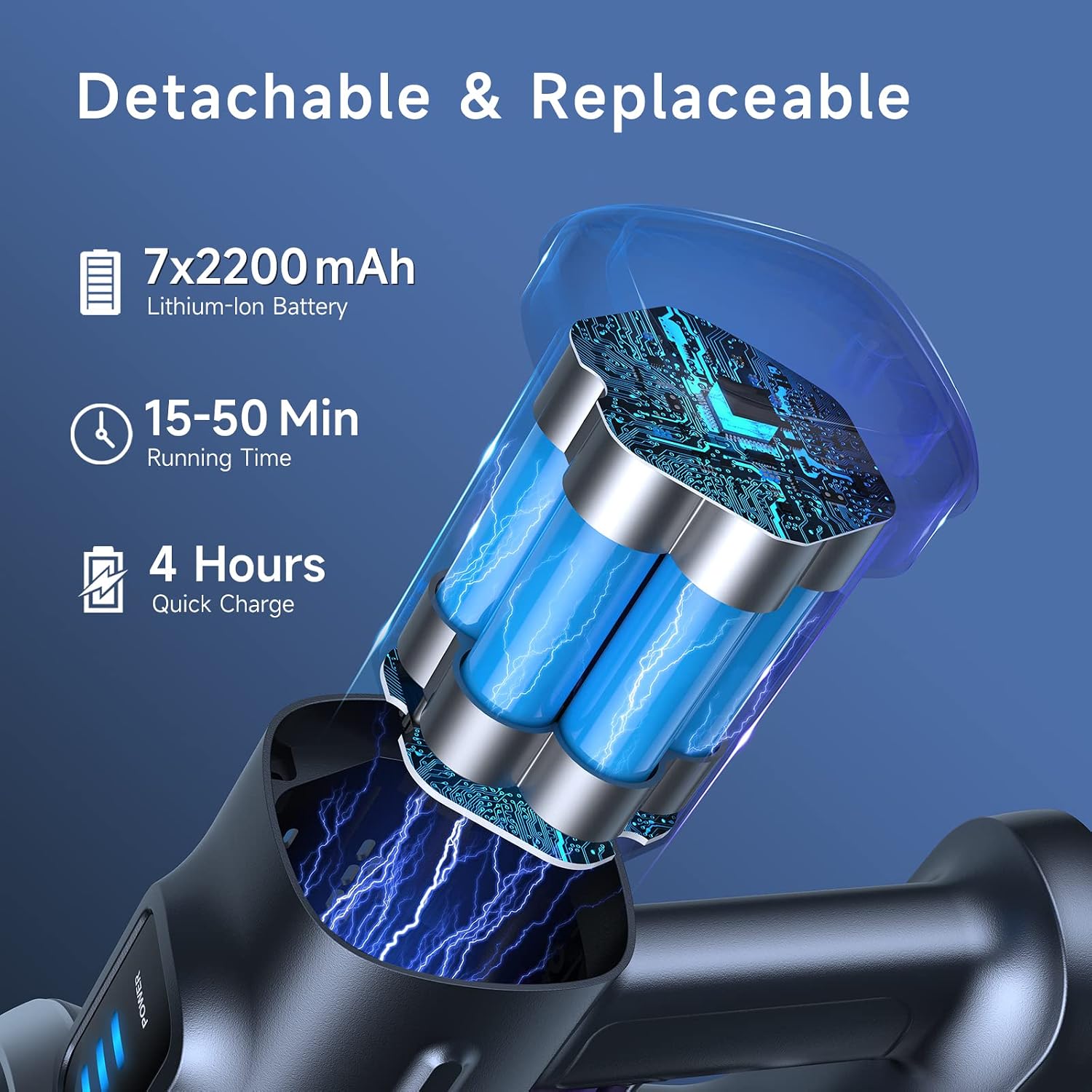 Cordless Stick Vacuum Cleaner, Lightweight 235W Brushless Motor, Rechargeable Battery, Self-Standing Design, Handheld for Carpet, Hard Floor, and Pet Hair